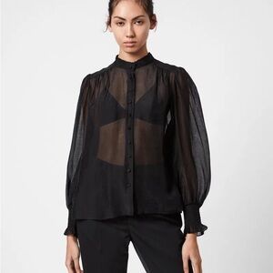 Black Sheer Blouse